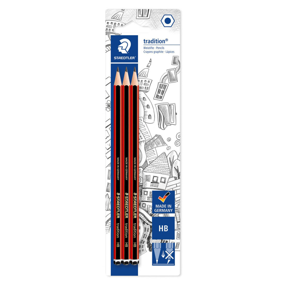 Staedtler Pencil Tradition Blistercard Of 3 Hb
