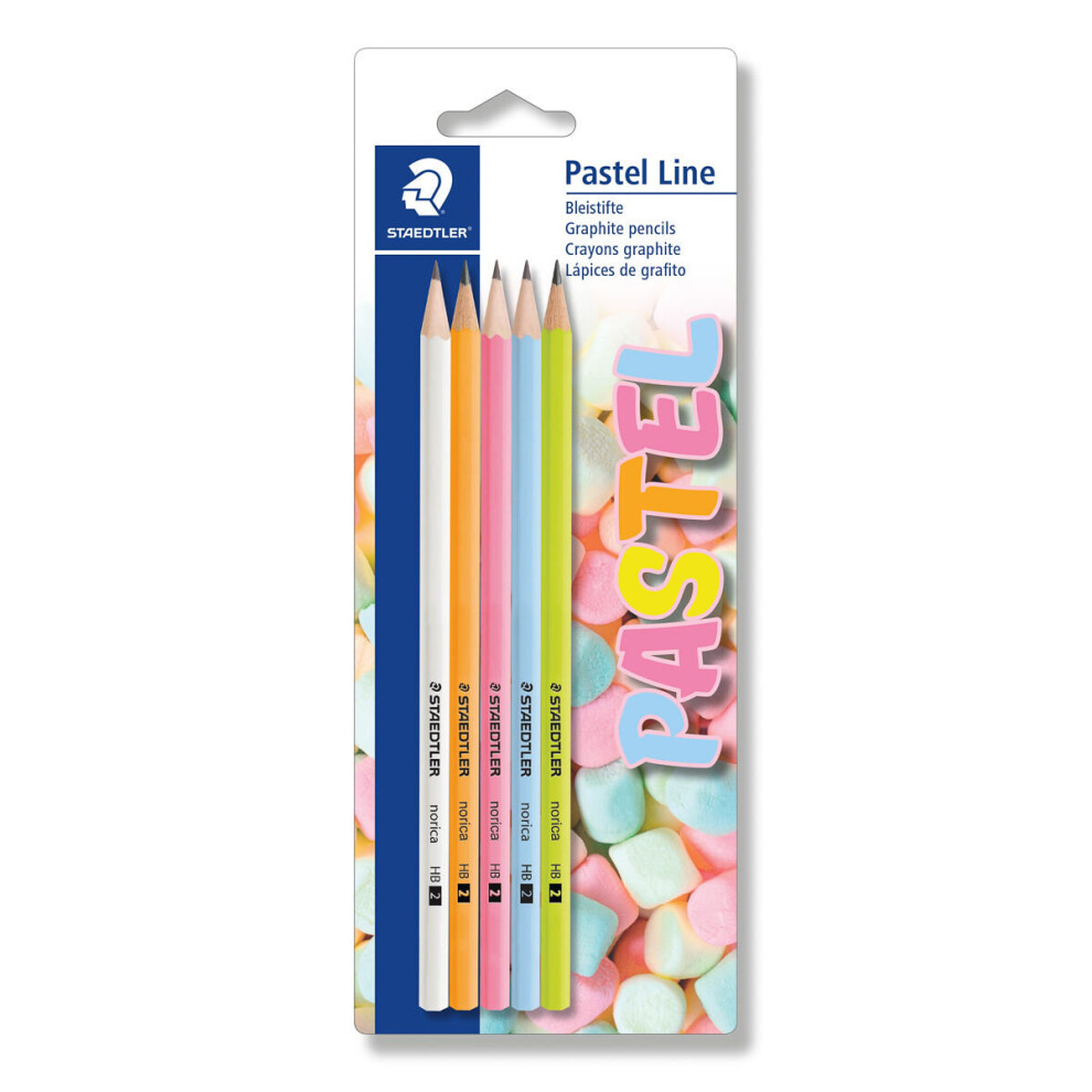 Staedtler Pastel Line Blistercard 5 Hb Pencils