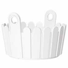 EMSA Landhaus Round Planter Plant Pot 30cm Diameter White