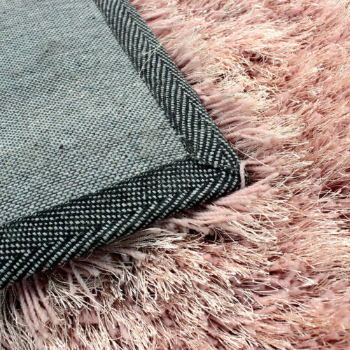 Dazzle Blush Pink Rug 120x170 cm - Soft Polyester, Thick/Thin Pile with Silver Sparkle (Code 145) 1