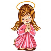 Praying Angel Tapestry Canvas Collection D'Art
