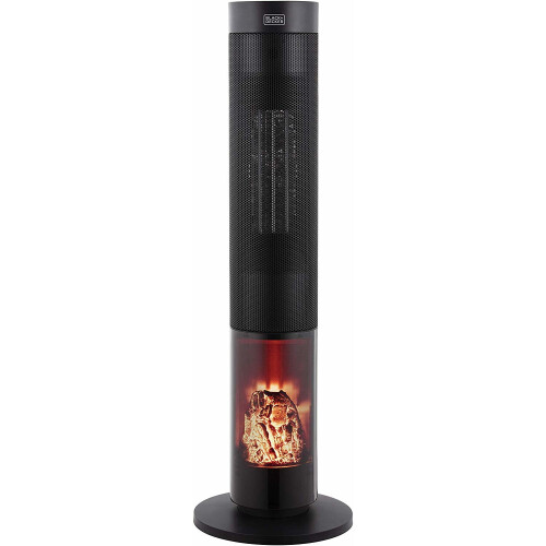 Black + Decker Black & Decker 2000w Oscillating Tower Heater With Flame Effect
