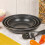 URBN-CHEF (4 Piece Frying Pan Set) Black Stackable Frying & Saucepan Set | Non Stick Pan Set 4