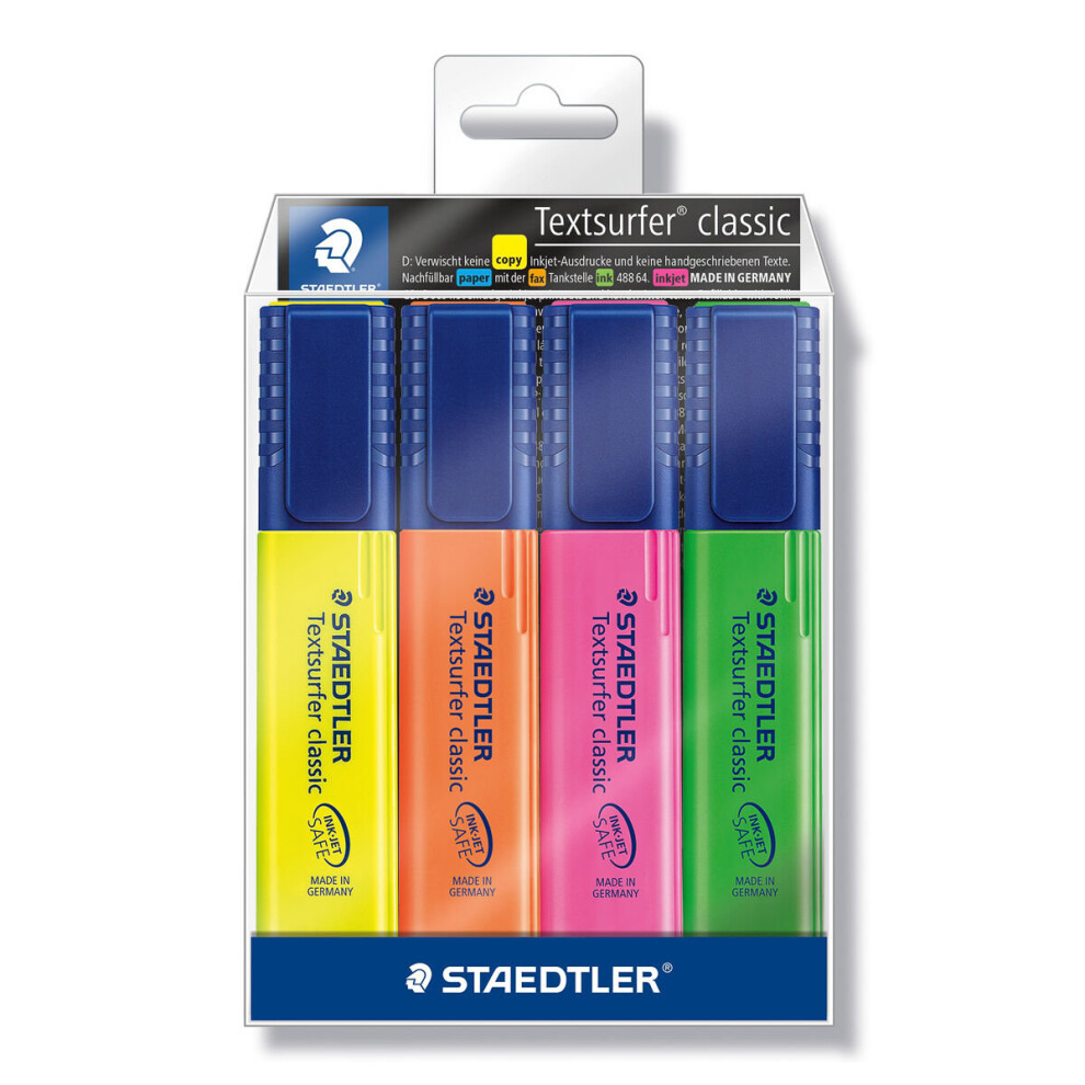 Staedtler Textsurfer Classic 364 Highlighter (Pack of 4)