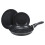 URBN-CHEF (4 Piece Frying Pan Set) Black Stackable Frying & Saucepan Set | Non Stick Pan Set 7