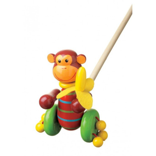 Orange Tree Toys Monkey Push Along