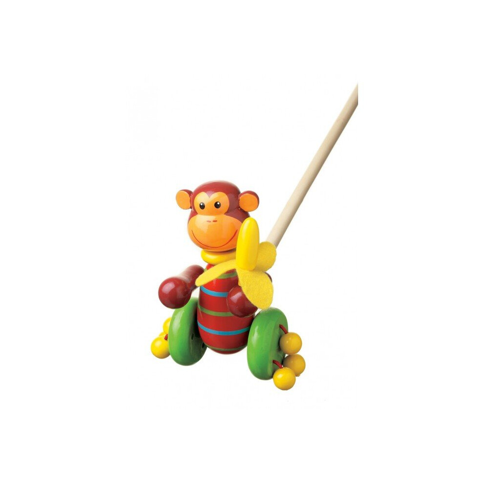 Orange Tree Toys Monkey Push Along