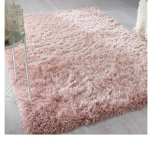 Dazzle Blush Pink Rug 120x170 cm - Soft Polyester, Thick/Thin Pile with Silver Sparkle (Code 145)