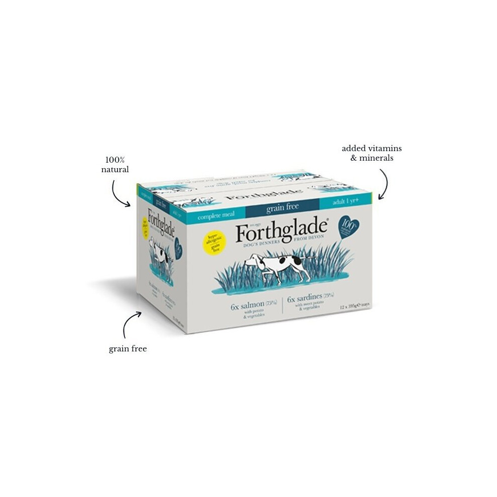 Forthglade Complete Meal Gf Adult Fish Multicase 12X395g Salmon