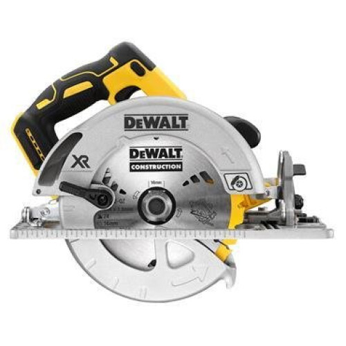 DeWALT DCS572N-XJ 18V XR 184mm Brushless Circular Saw - Rail-Compatible, Bevel 57, Depth 58mm, LED Light, Dust Port (Bare)