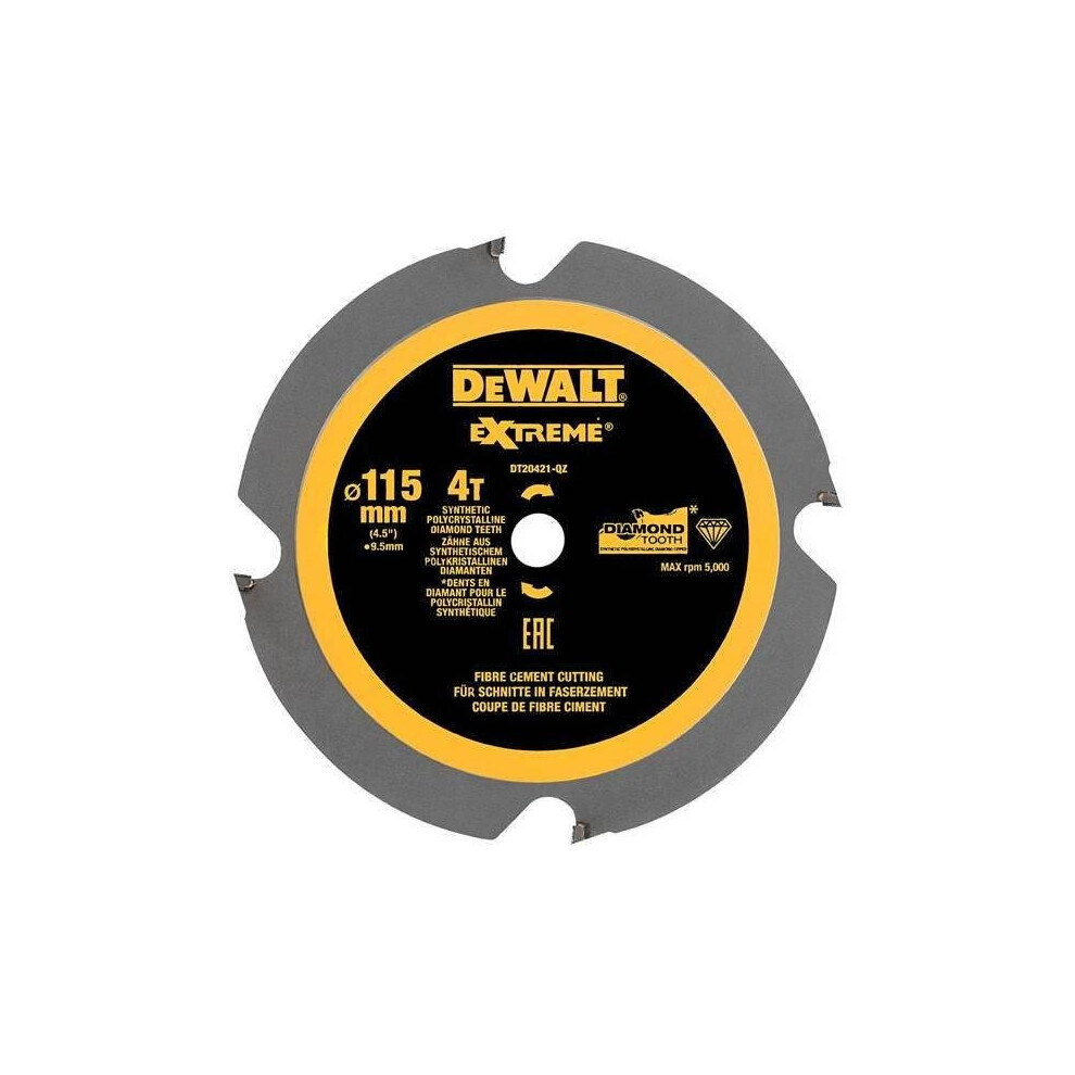 DeWALT DT20421-QZ 115mm 4T  9.5mm PCD Circ Saw Blade DCS571