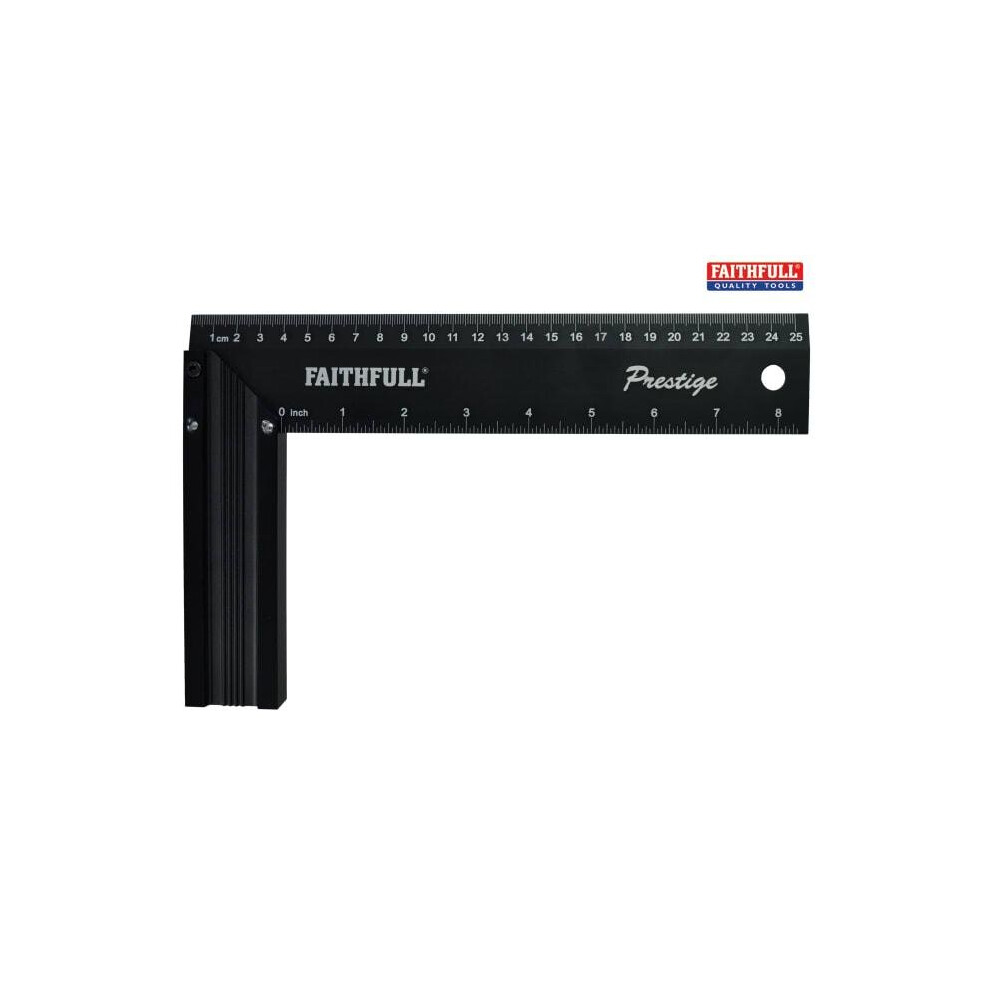 Faithfull Prestige Try Square Black Aluminium 250mm
