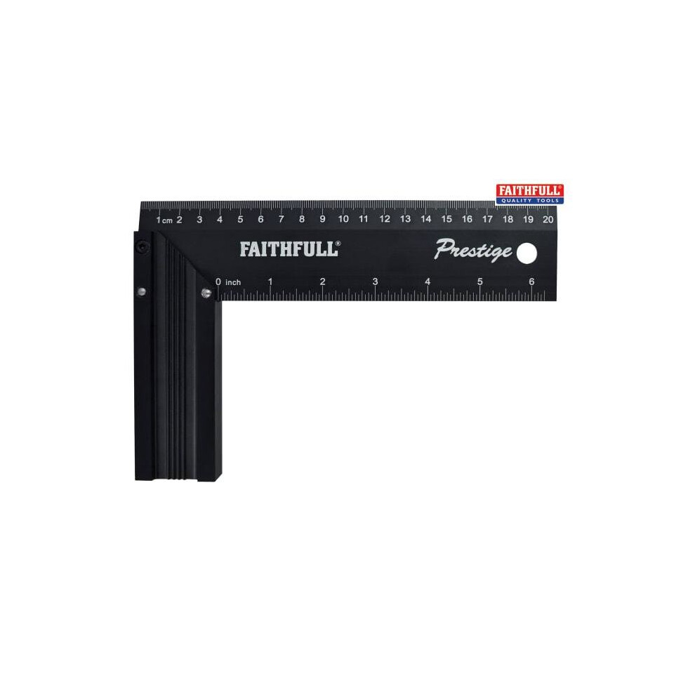 Faithfull Prestige Try Square Black Aluminium 200mm