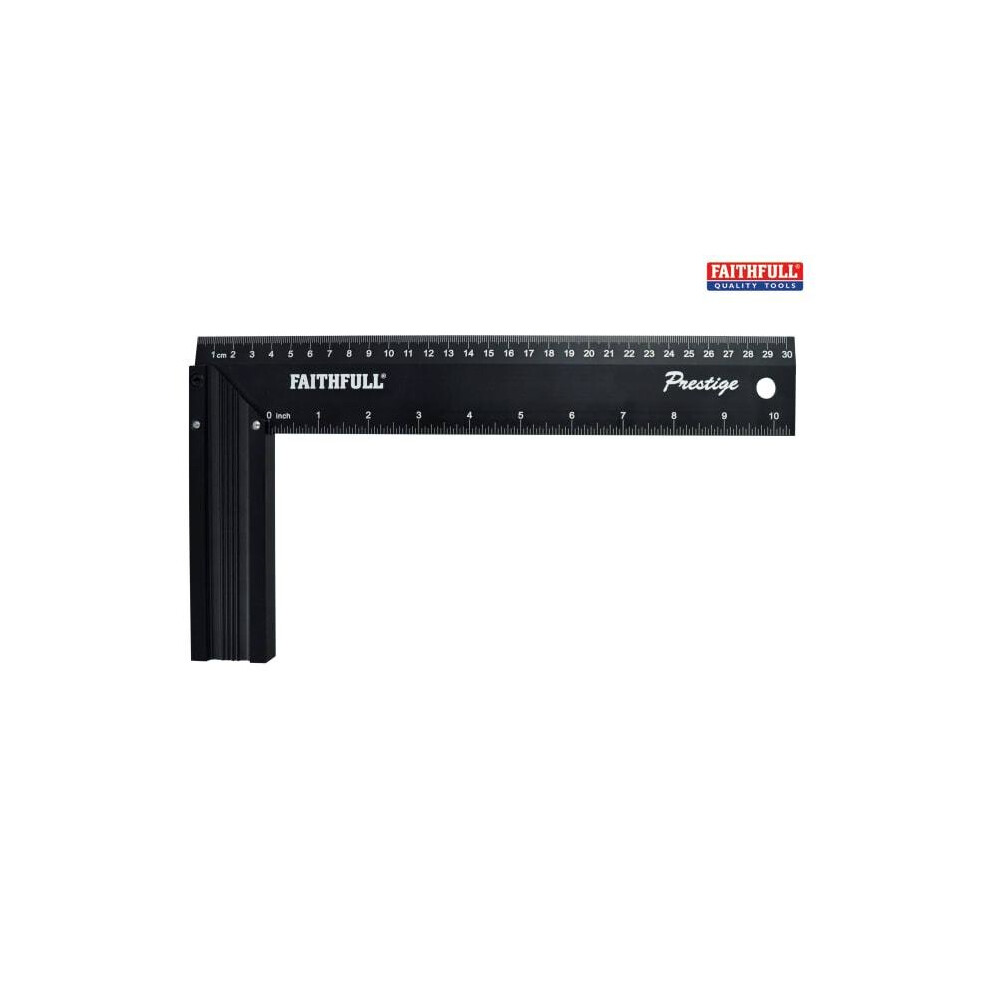 Faithfull Prestige Try Square Aluminium 300Mm Black
