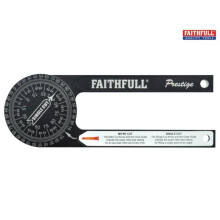 Faithfull Prestige Mitre Saw Protractor Black Aluminium