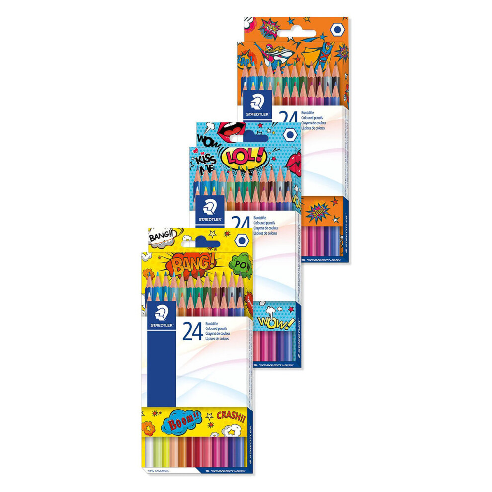 Staedtler Comic Colouring Pencils, Asstd Colours (Pack of 24)