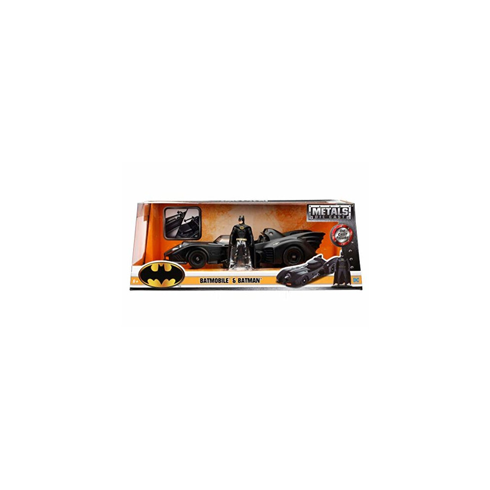 Jada Dc Batman 1989 Batmobile With Figure - 1:24 Scale Collectible