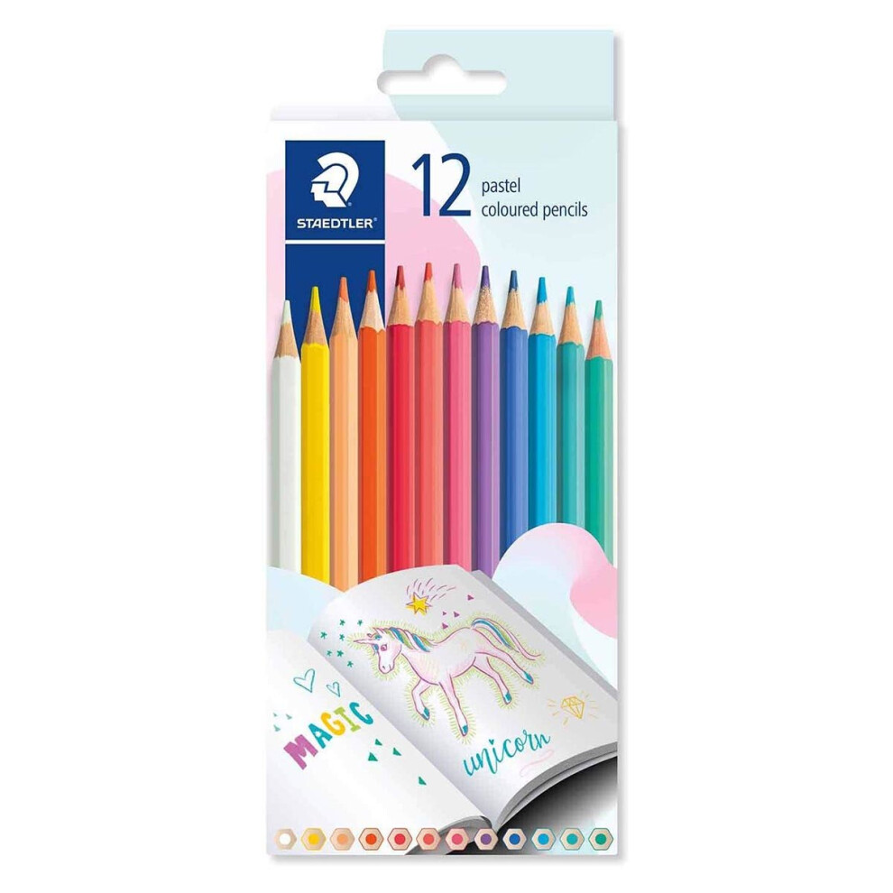 Staedtler 175C12Y Pastel Coloured Pencils 12 Pack Assorted Drawing Art - Image 3