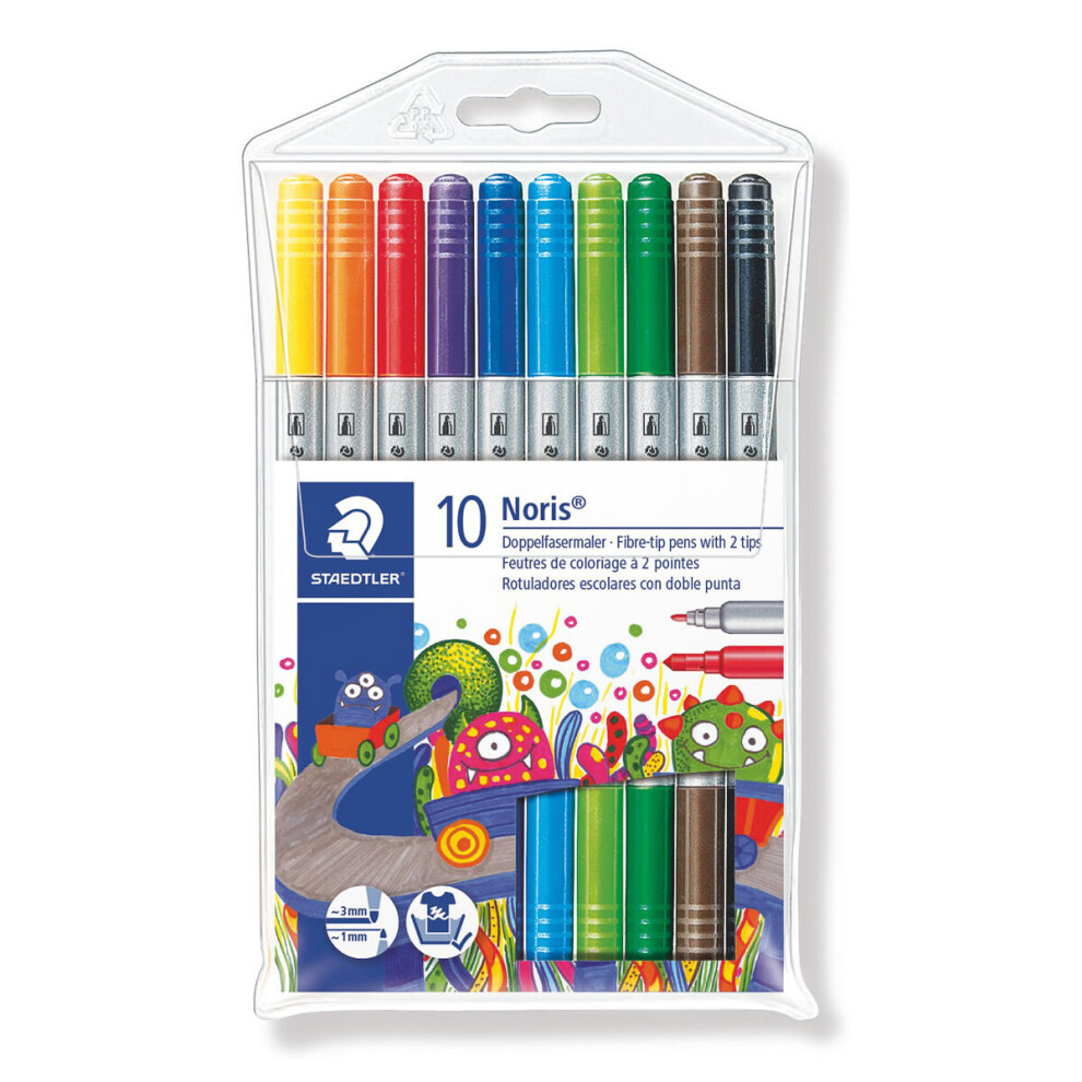 Noris double-ended fibre tips (pack of 10)