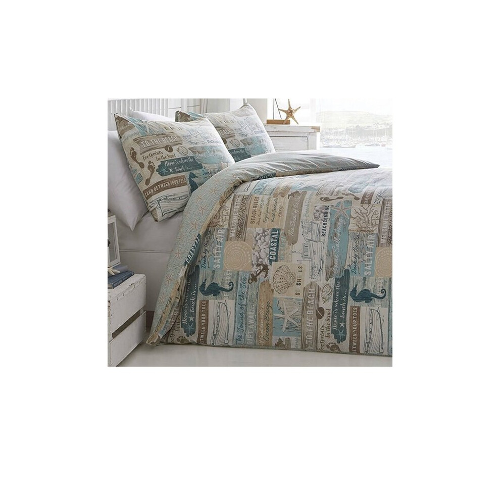 Under The Sea Portfolio Driftwood Quilt Duvet Cover Reversible Bed Set, Multi, Double