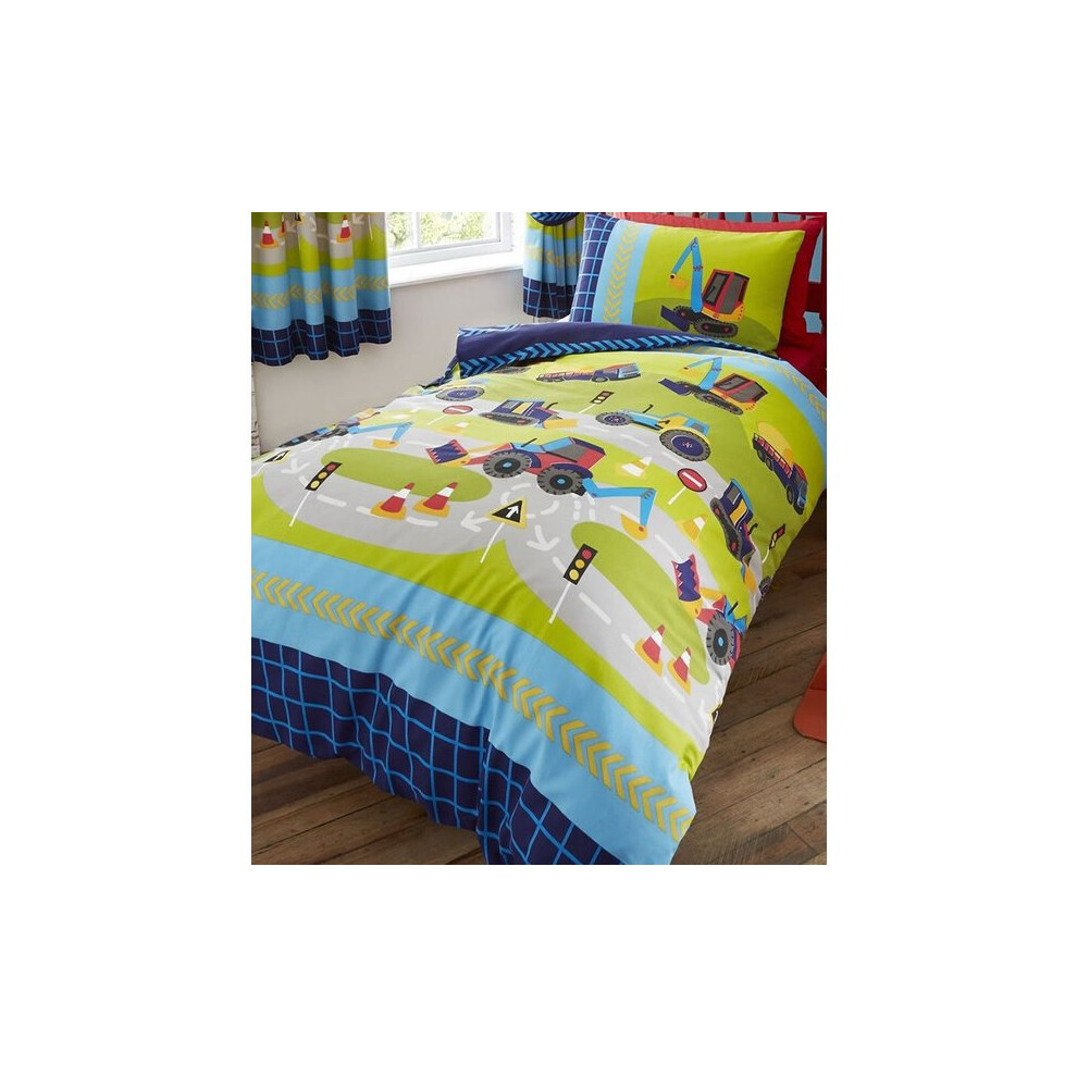 Diggers and Trucks Single Bedding