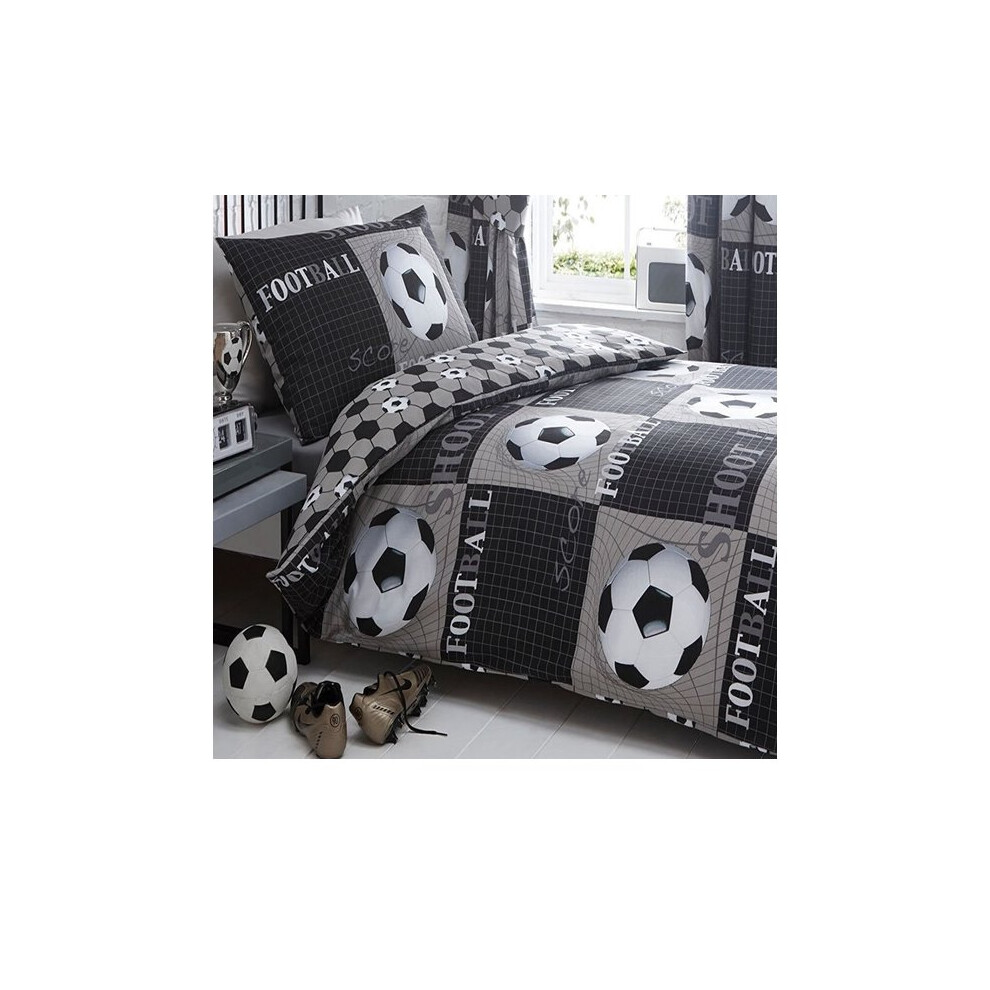 Football Shoot, Double Duvet Black/White