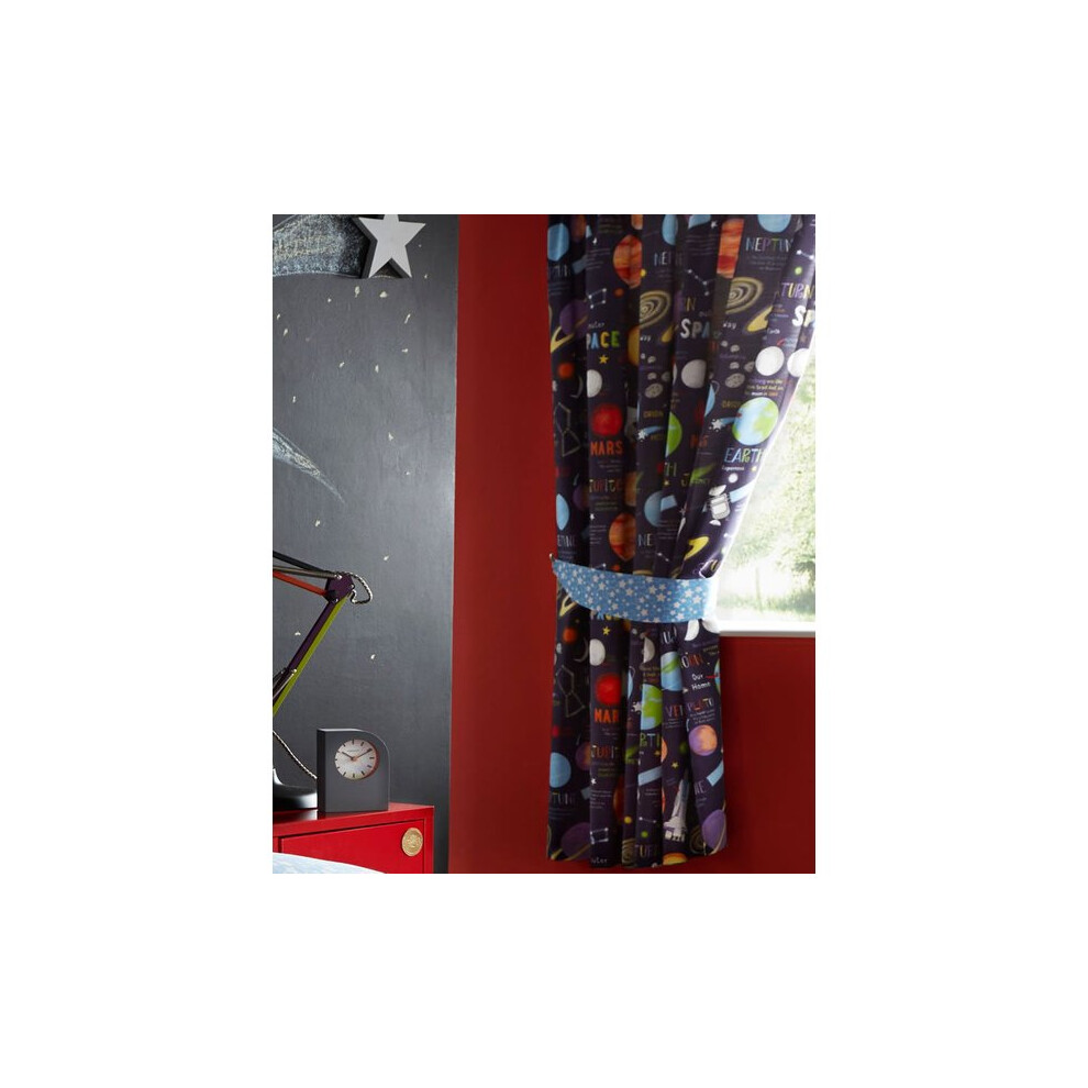 Space And Rockets Planets Curtains 72S