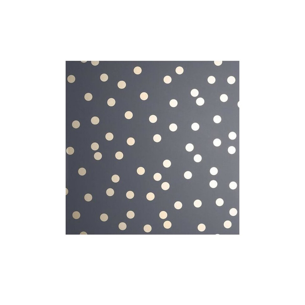 Arthouse Polka Dot, Charcoal Rose Gold Metallic Wallpaper 5050192685016