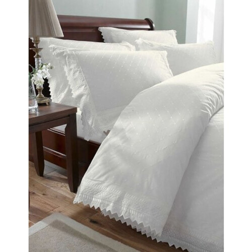Balmoral, White Broderie Anglaise King
