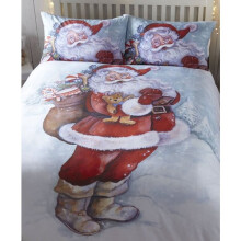 Jolly Santa / Father Christmas King Size Bedding Set
