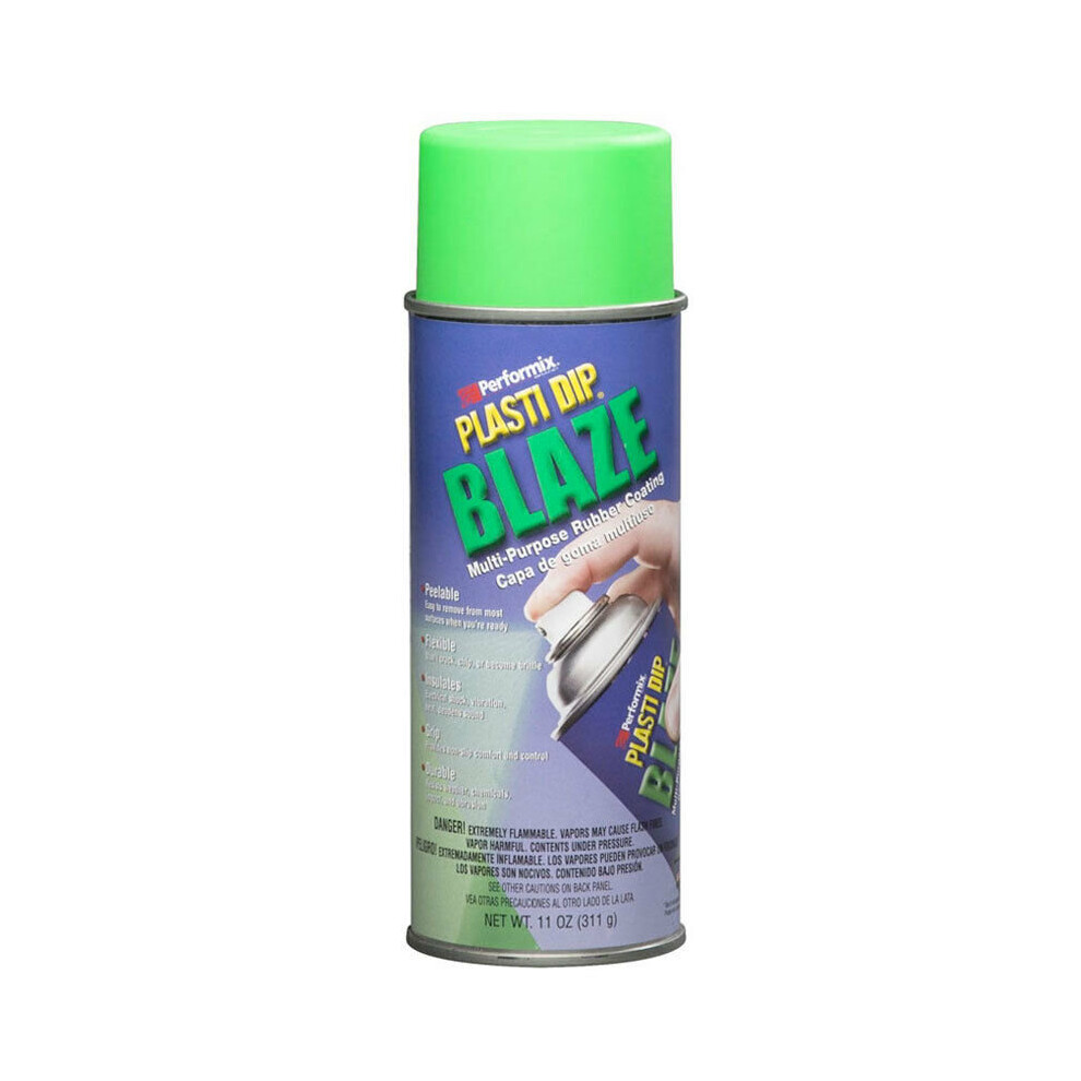 Plasti Dip (Green) Blaze Spray Aerosol - Rubber Paint - Fluorescent / Neon Colours Green