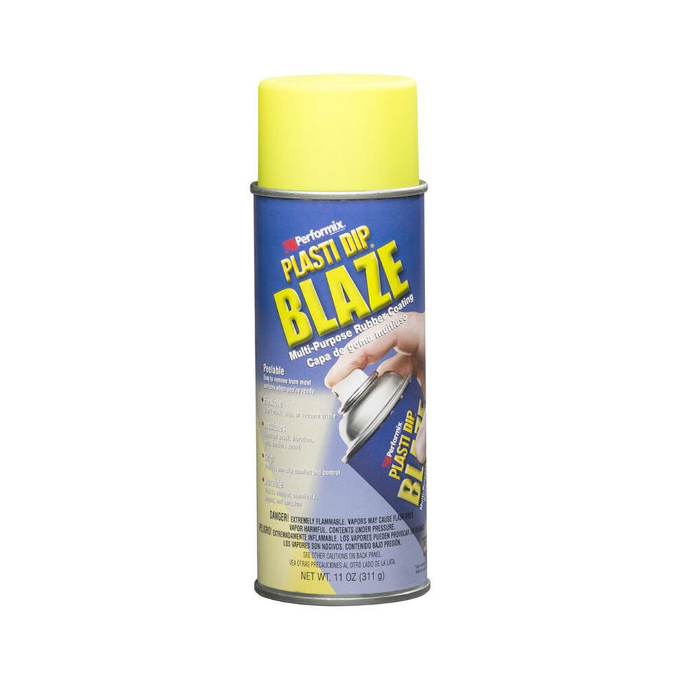 Plasti Dip (Yellow) Blaze Spray Aerosol - Rubber Paint - Fluorescent / Neon Colours Yellow