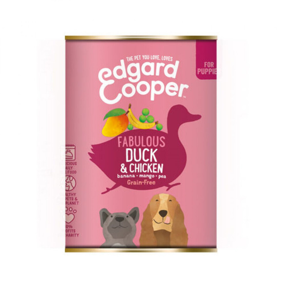 Edgard & Cooper Dog Wet Tin Duck & Chicken 400g (Pack of 6)