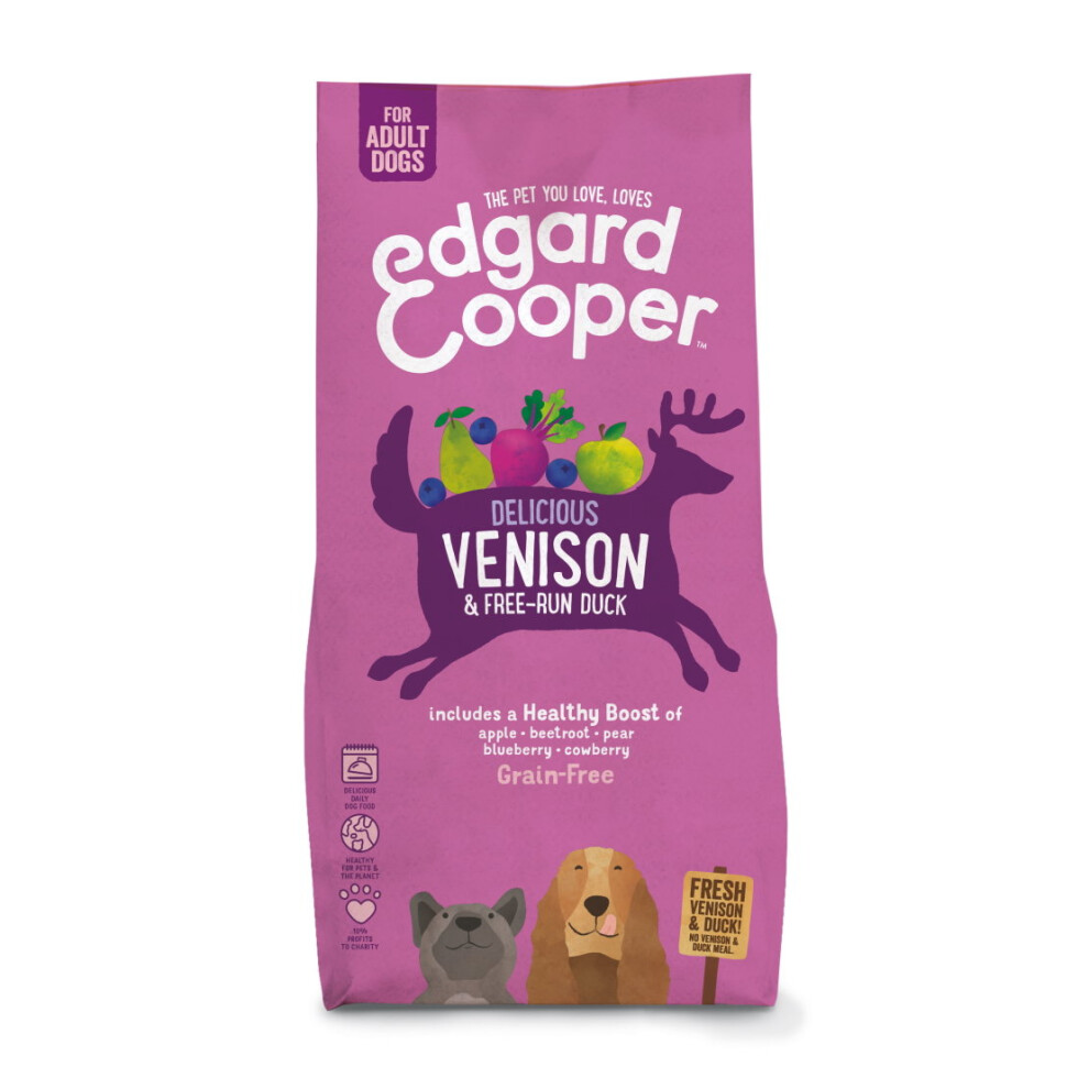 Edgard & Cooper Dog Adult Dry Venison & Duck 12Kg