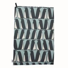 Scion Pedro Penguin Set of 2 Tea Towels, Ice Grey