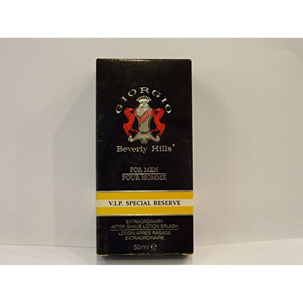 GIORGIO EXTRAORDINARY AFTER SHAVE LOTION SPLASH BY BEVERLY HILLS 50ML FOR MEN (VINTAGE ITEM) 