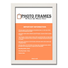 (White/Black, A3 - 420x297 mm) Picture Photo Frames Flat Wooden Effect Photo Frames
