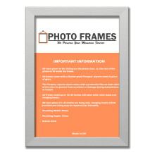 (Silver/Pink, A2 - 594x420 mm) Picture Photo Frames Flat Wooden Effect Photo Frames
