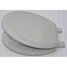 Bemis Whisper Grey Chicago STA-TITE Toilet Seat 5000ART492 – Moulded Wood, Adjustable Hinges, Universal Fit