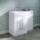 PlumbGalaxy Calm White Left Hand Combination Vanity Unit Set (No Toilet) 1