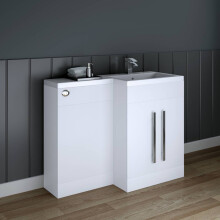 Calm White Right Hand Combination Vanity Unit Set (No Toilet)