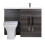 PlumbGalaxy Calm Grey Right Hand Combination Vanity Unit Set with Toilet 7