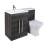 PlumbGalaxy Calm Grey Left Hand Combination Vanity Unit Set with Toilet 4