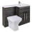PlumbGalaxy Calm Grey Right Hand Combination Vanity Unit Set with Toilet 5