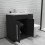 PlumbGalaxy Calm Grey Left Hand Combination Vanity Unit Set with Toilet 2