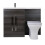 PlumbGalaxy Calm Grey Left Hand Combination Vanity Unit Set with Toilet 5