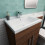 PlumbGalaxy Calm Walnut Left Hand Combination Vanity Unit Set with Toilet 4