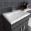 PlumbGalaxy Calm Grey Left Hand Combination Vanity Unit Set with Cordoba Toilet 4