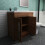 PlumbGalaxy Calm Walnut Left Hand Combination Vanity Unit Set with Toilet 2