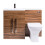 PlumbGalaxy Calm Walnut Left Hand Combination Vanity Unit Set with Toilet 6